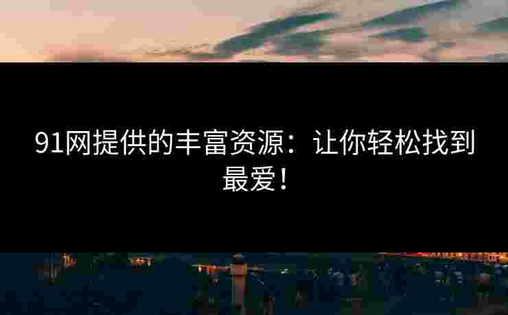 91网提供的丰富资源：让你轻松找到最爱！