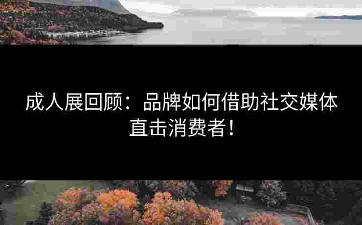 成人展回顾：品牌如何借助社交媒体直击消费者！