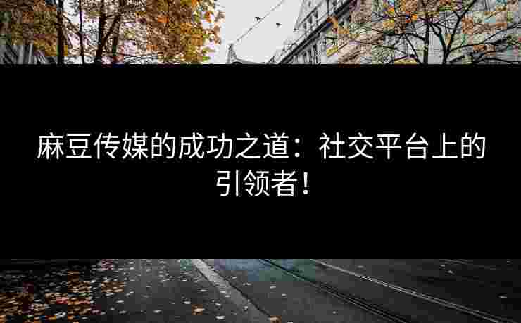 麻豆传媒的成功之道：社交平台上的引领者！